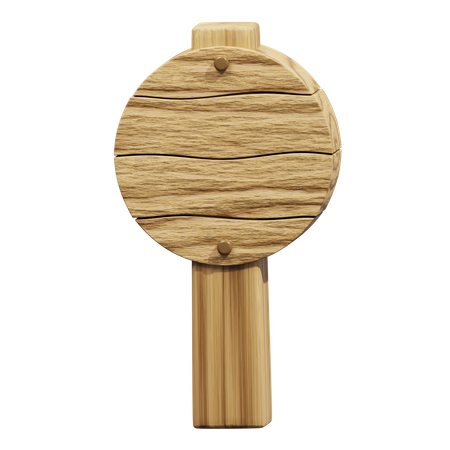 Placa de madeira oval  3D Icon