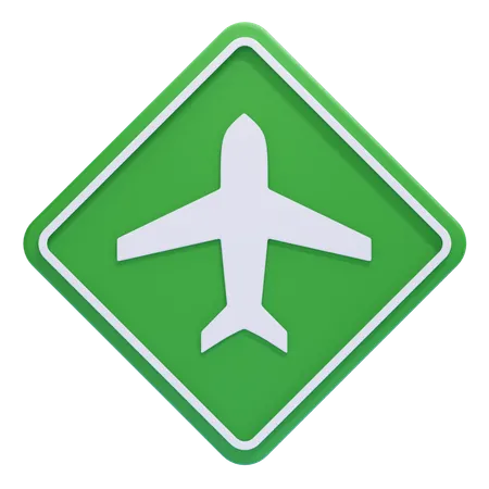 Sinal do aeroporto  3D Icon