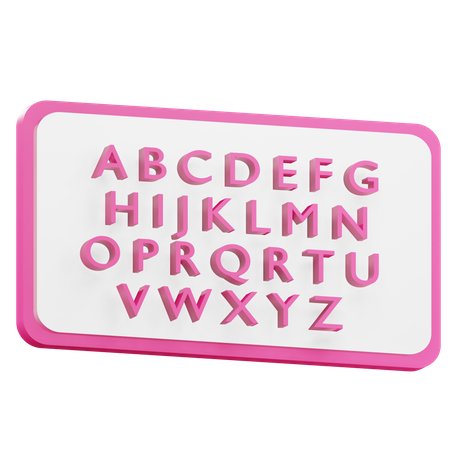 Placa do alfabeto  3D Icon