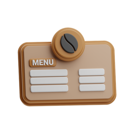 Placa do menu  3D Icon