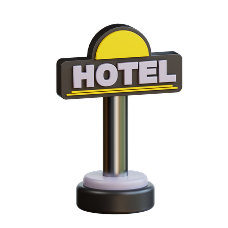 Sinal de hotel  3D Icon