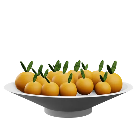 Prato laranja  3D Icon