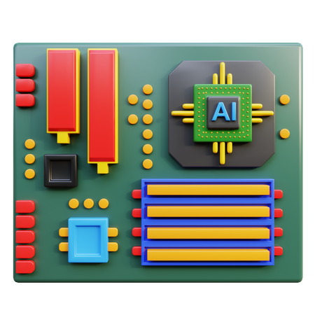 Ai placa-mãe  3D Icon