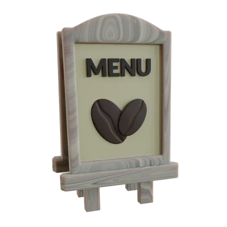 Placa de menu de café  3D Icon