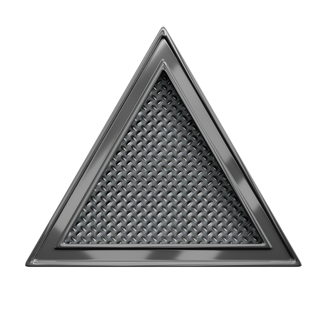 Placa metálica triangular  3D Icon