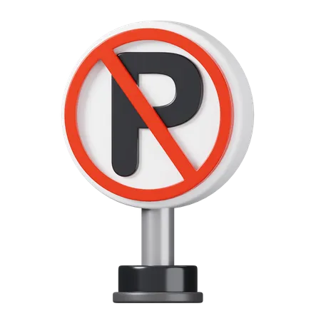Sem placa de estacionamento  3D Icon