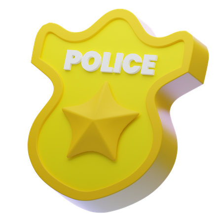 Placa de policia  3D Icon