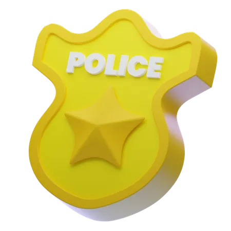 Placa de policia  3D Icon