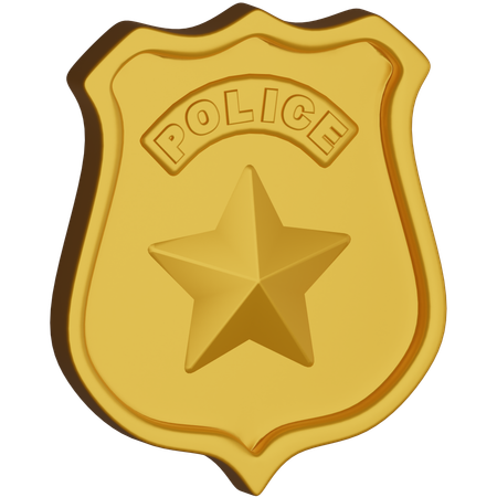 Placa de policia  3D Icon