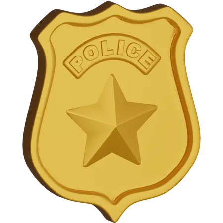 Placa de policia  3D Icon