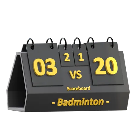 Placar de badminton  3D Icon