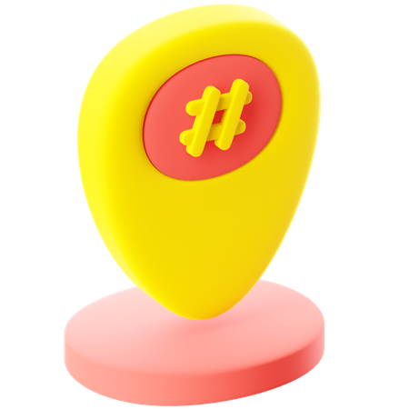 Place Hastag  3D Icon
