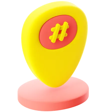 Place Hastag  3D Icon