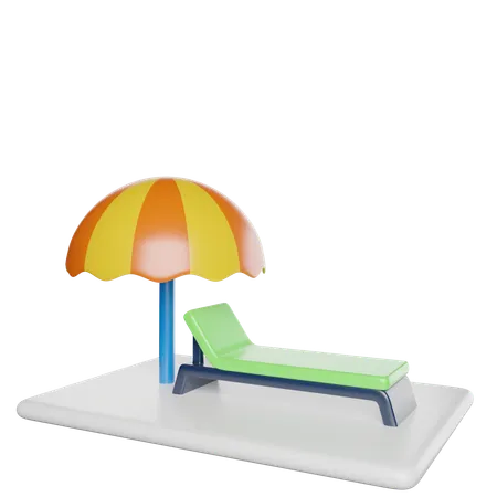 Plage  3D Icon