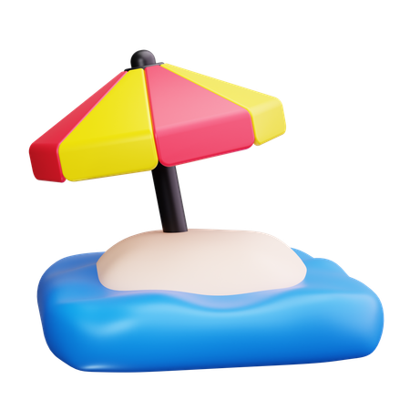 Plage  3D Icon