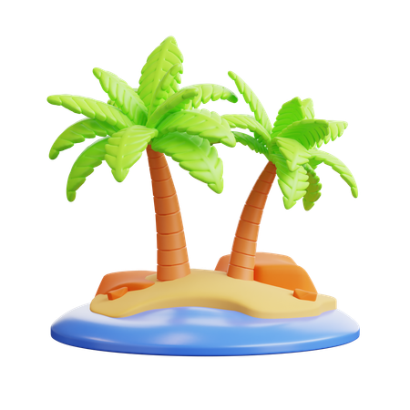 Plage  3D Icon