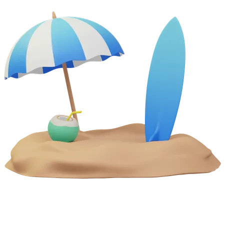 Plage  3D Illustration