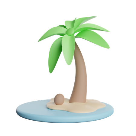 Plage  3D Icon