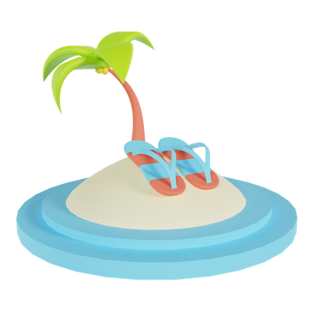 Plage  3D Icon