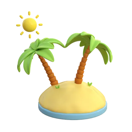 Plage  3D Icon