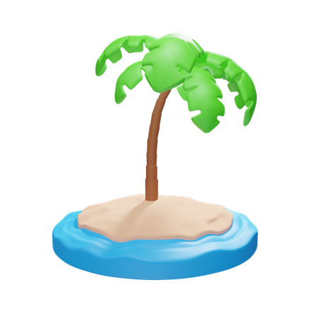 Plage  3D Icon