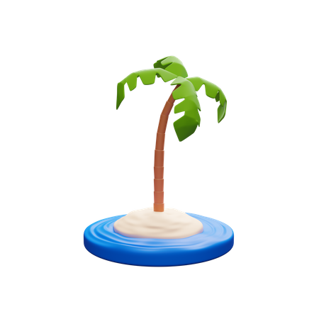 Plage  3D Icon