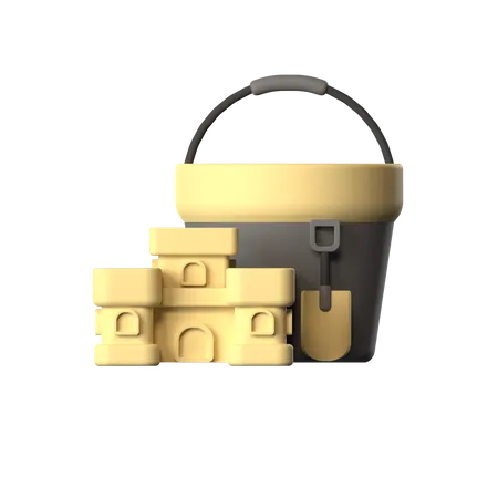 Château de plage  3D Icon