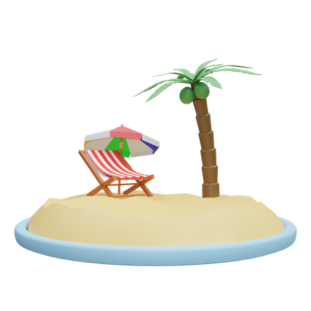 Terrasse de plage  3D Icon