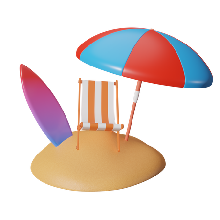 Plage de sable  3D Icon