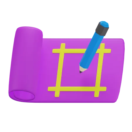 Plan  3D Icon