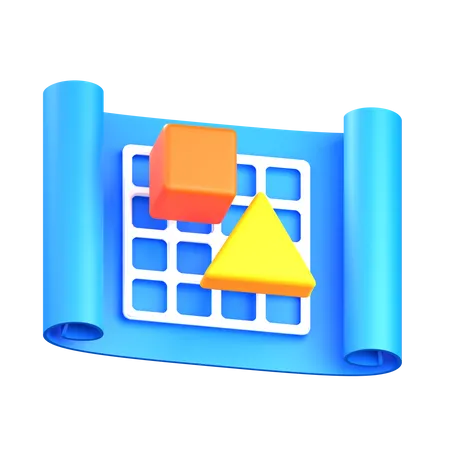 Plan  3D Icon