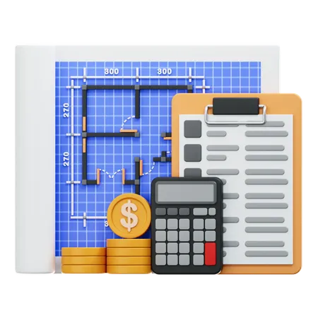 Plan budgétaire  3D Icon