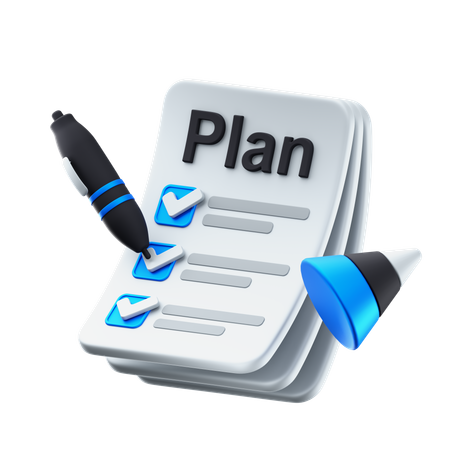 Plan d'affaires  3D Icon