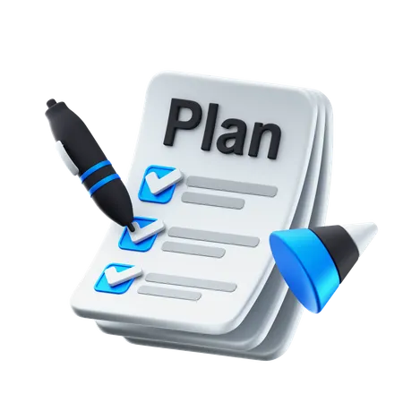 Plan d'affaires  3D Icon