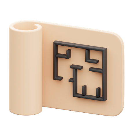 Plan de la maison  3D Icon