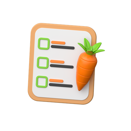 Plan de dieta  3D Icon