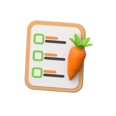 Plan de dieta  3D Icon