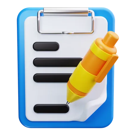 Escribir plan  3D Icon