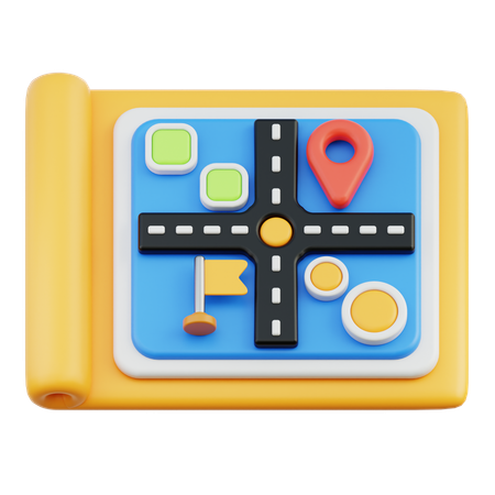 Carte de la ville  3D Icon