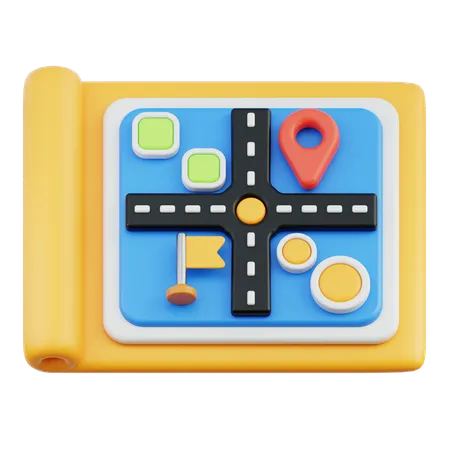 Carte de la ville  3D Icon