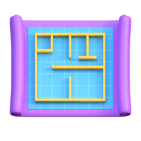 Plan de la maison  3D Icon