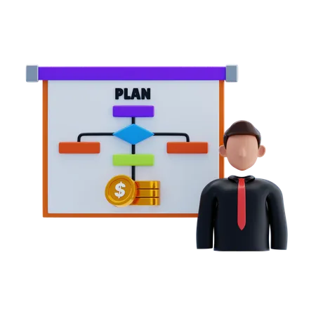 Plan de negocios  3D Icon