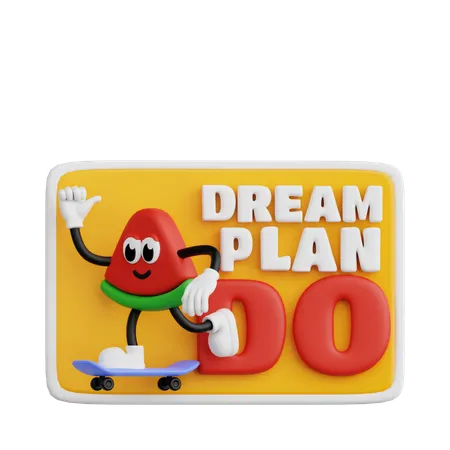 Plan de rêve faire  3D Sticker