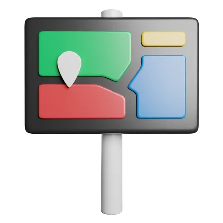 Carte de la ville  3D Icon