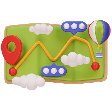 Carte de voyage  3D Icon