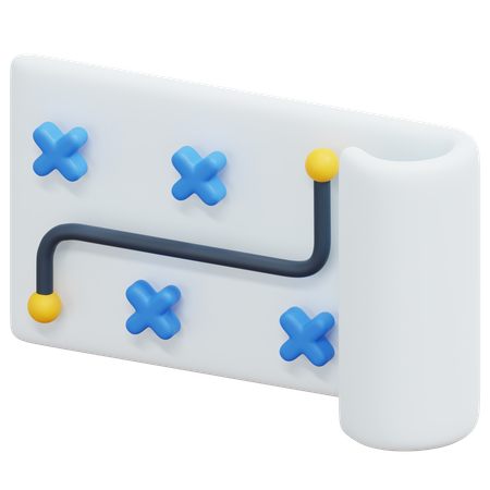 Plan estratégico  3D Icon