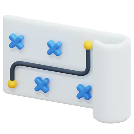 Plan estratégico  3D Icon