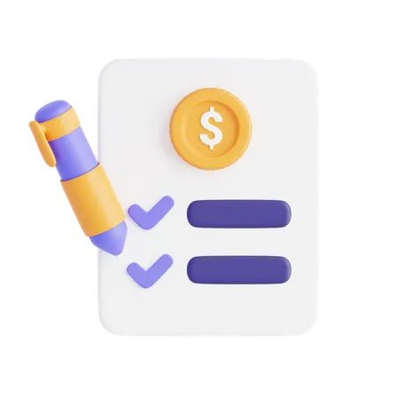 Plan financier  3D Icon