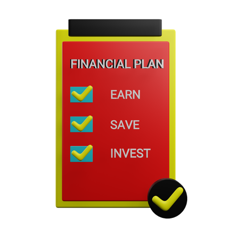 Plan financier  3D Icon