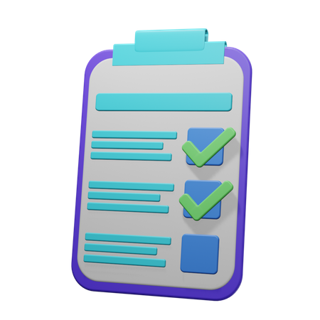 Plan List  3D Icon